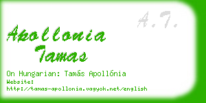 apollonia tamas business card