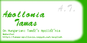 apollonia tamas business card